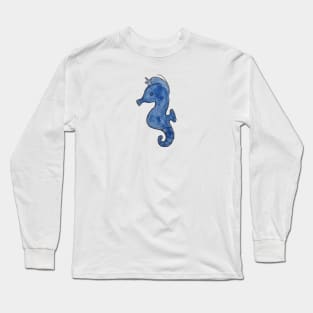 Blue seahorse design Long Sleeve T-Shirt